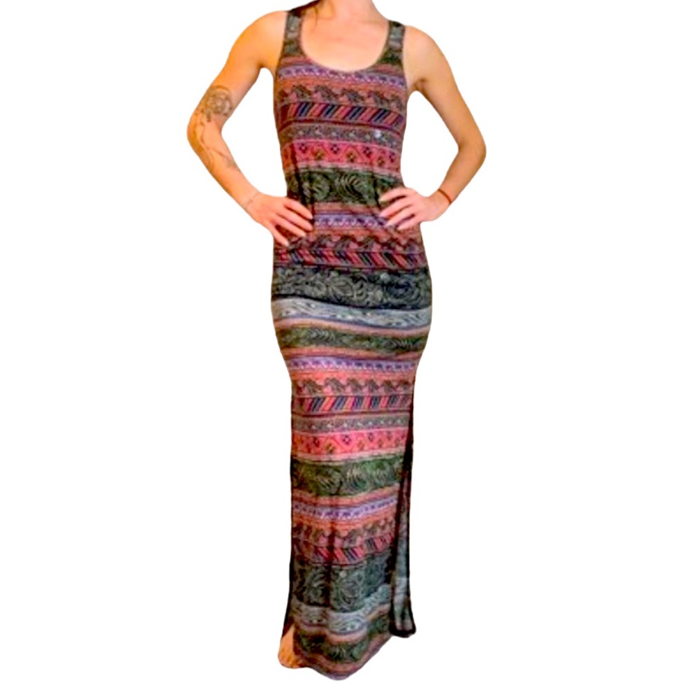 *NWT* American Eagle Sleeveless Boho Maxi Dress Women’s Size Medium Tribal Aztec